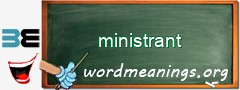 WordMeaning blackboard for ministrant